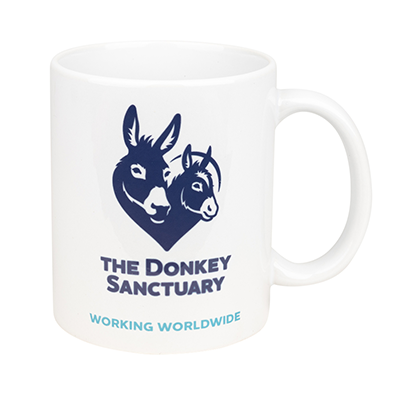 Donkey Sanctuary Souvenir Mug - grey logo